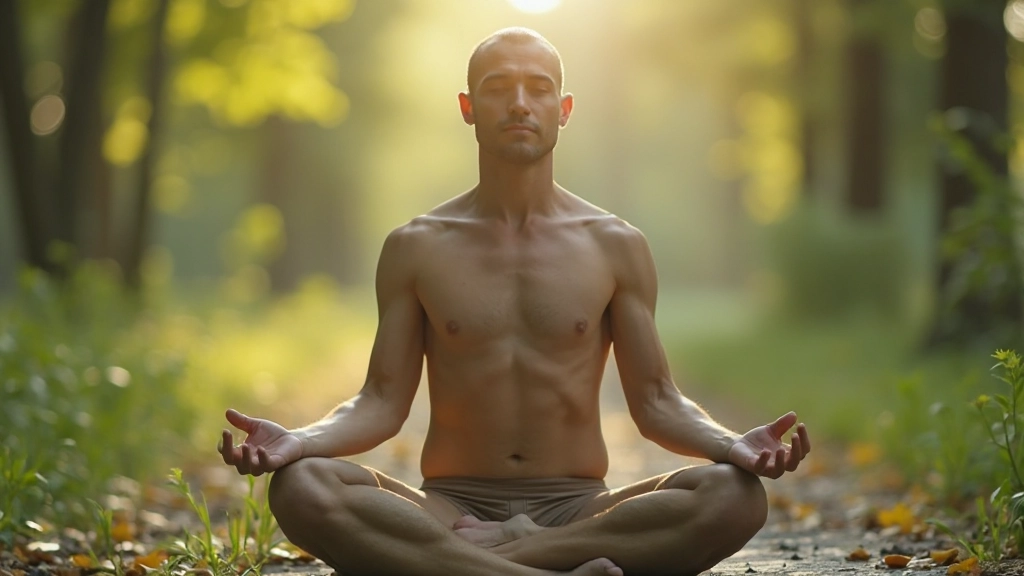 Человек медитирует в спокойной обстановке для восстановления энергии