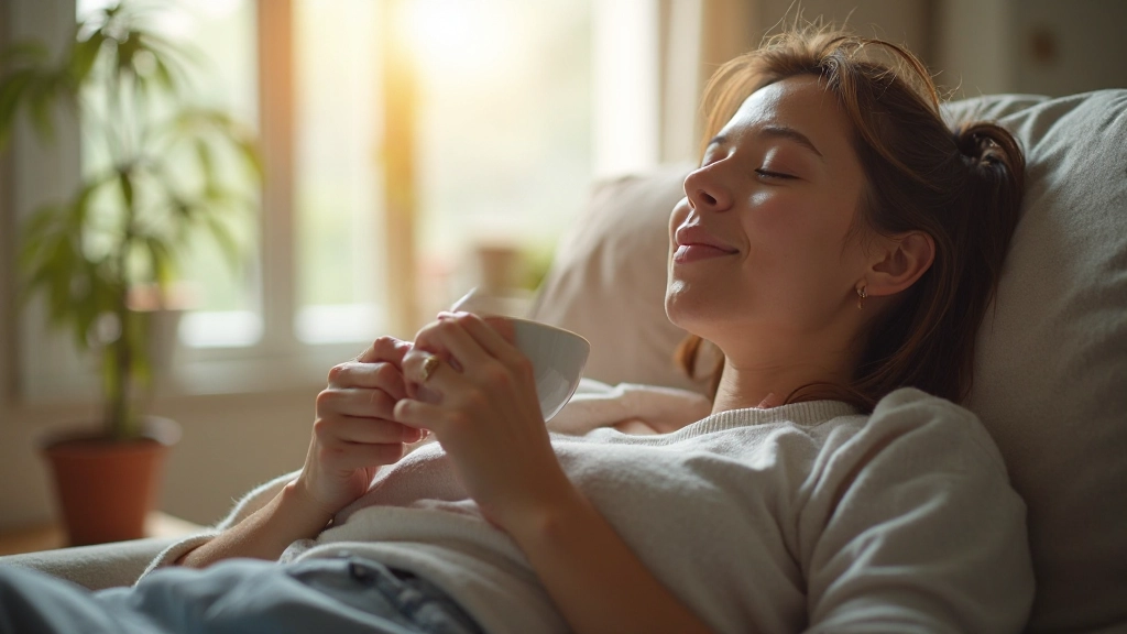 Человек размышляет над планом развития, сидя в спокойной обстановке